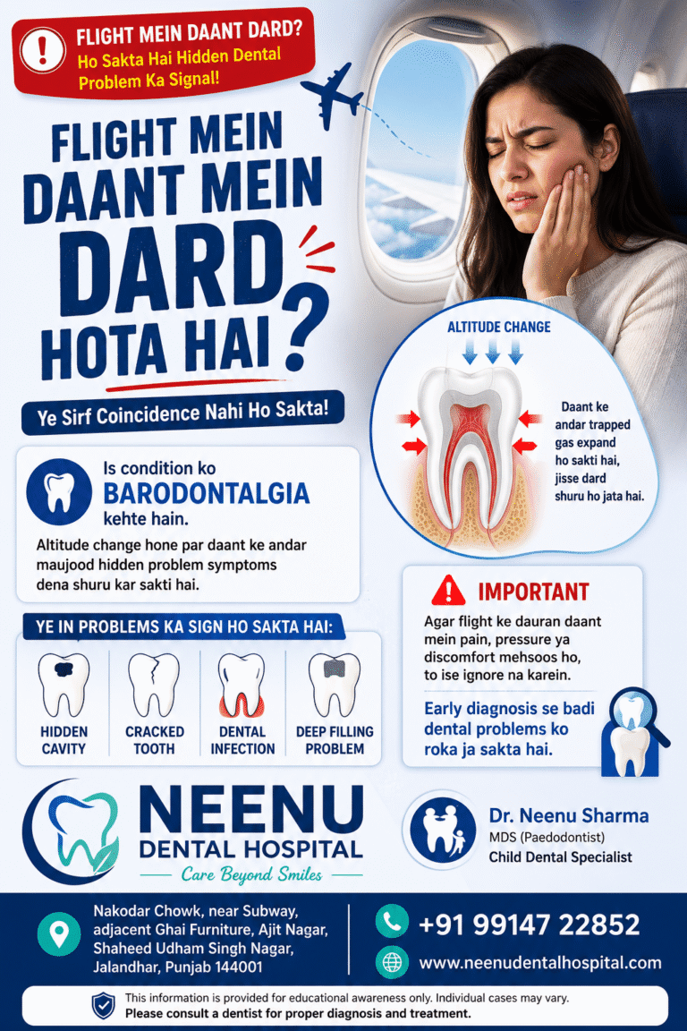Tooth pain during flights caused by Barodontalgia and hidden dental problems